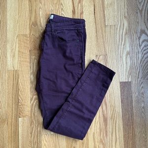 Halogen Midrise Skinny size 30 Maroon